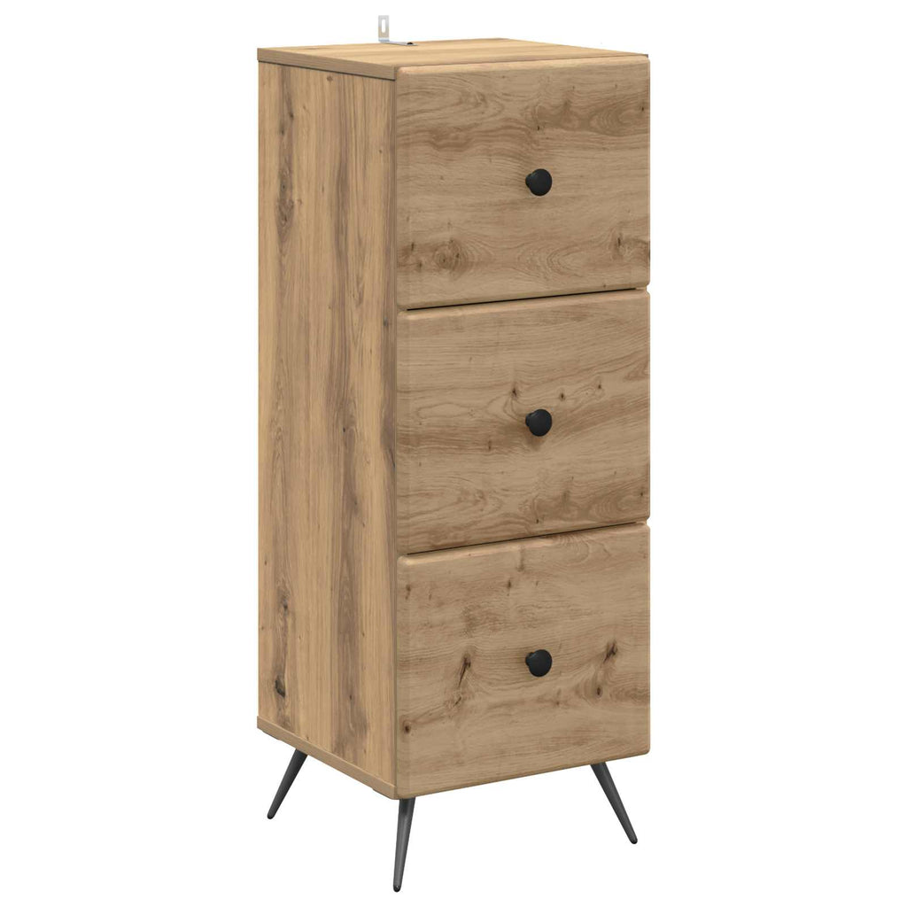 Schubladenschrank Artisan-Eiche 33 x 34,5 x 90 cm Holzwerkstoff