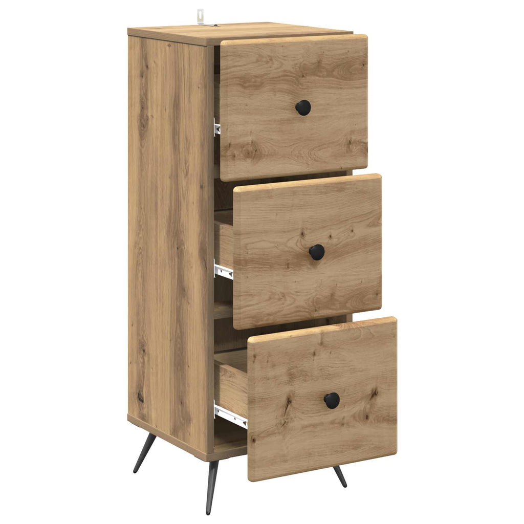 Schubladenschrank Artisan-Eiche 33 x 34,5 x 90 cm Holzwerkstoff