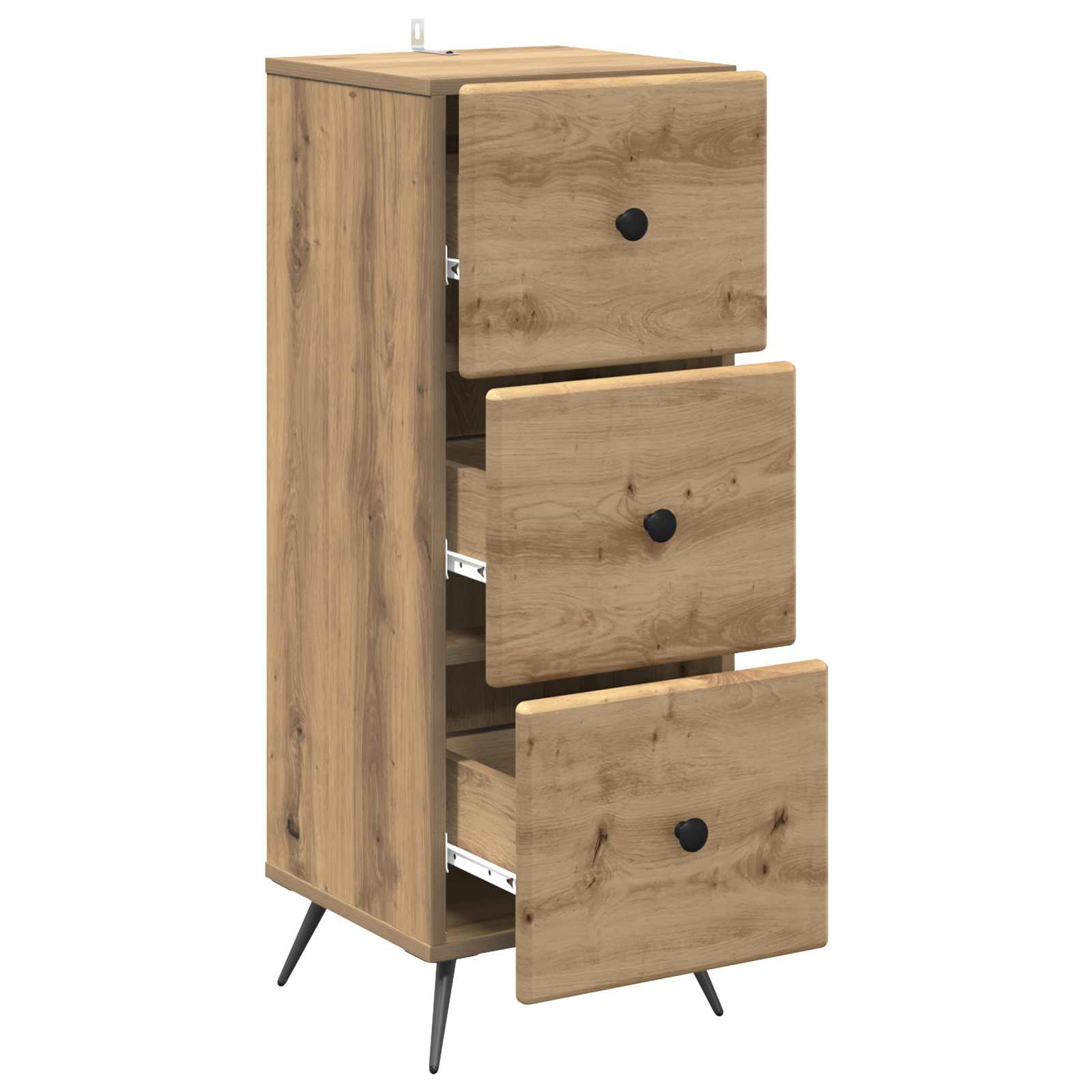 Schubladenschrank Artisan-Eiche 33 x 34,5 x 90 cm Holzwerkstoff