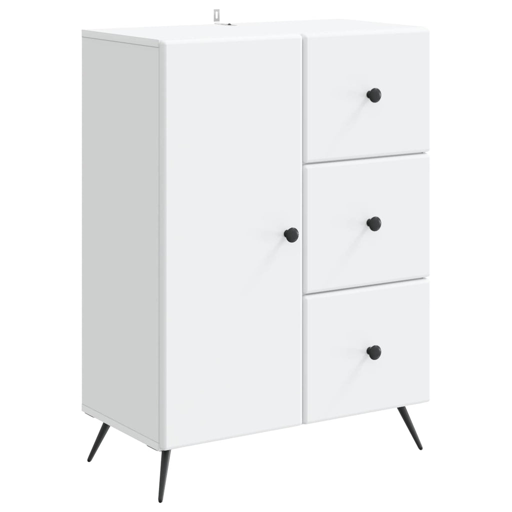 Sideboard mit Schubladen Weiß 66 x 34,5 x 90 cm Holzwerkstoff