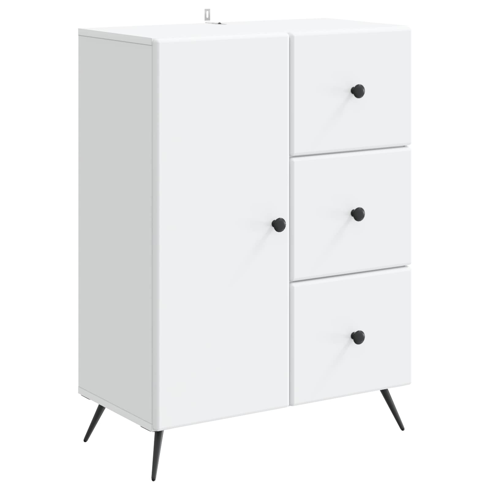 Sideboard mit Schubladen Weiß 66 x 34,5 x 90 cm Holzwerkstoff