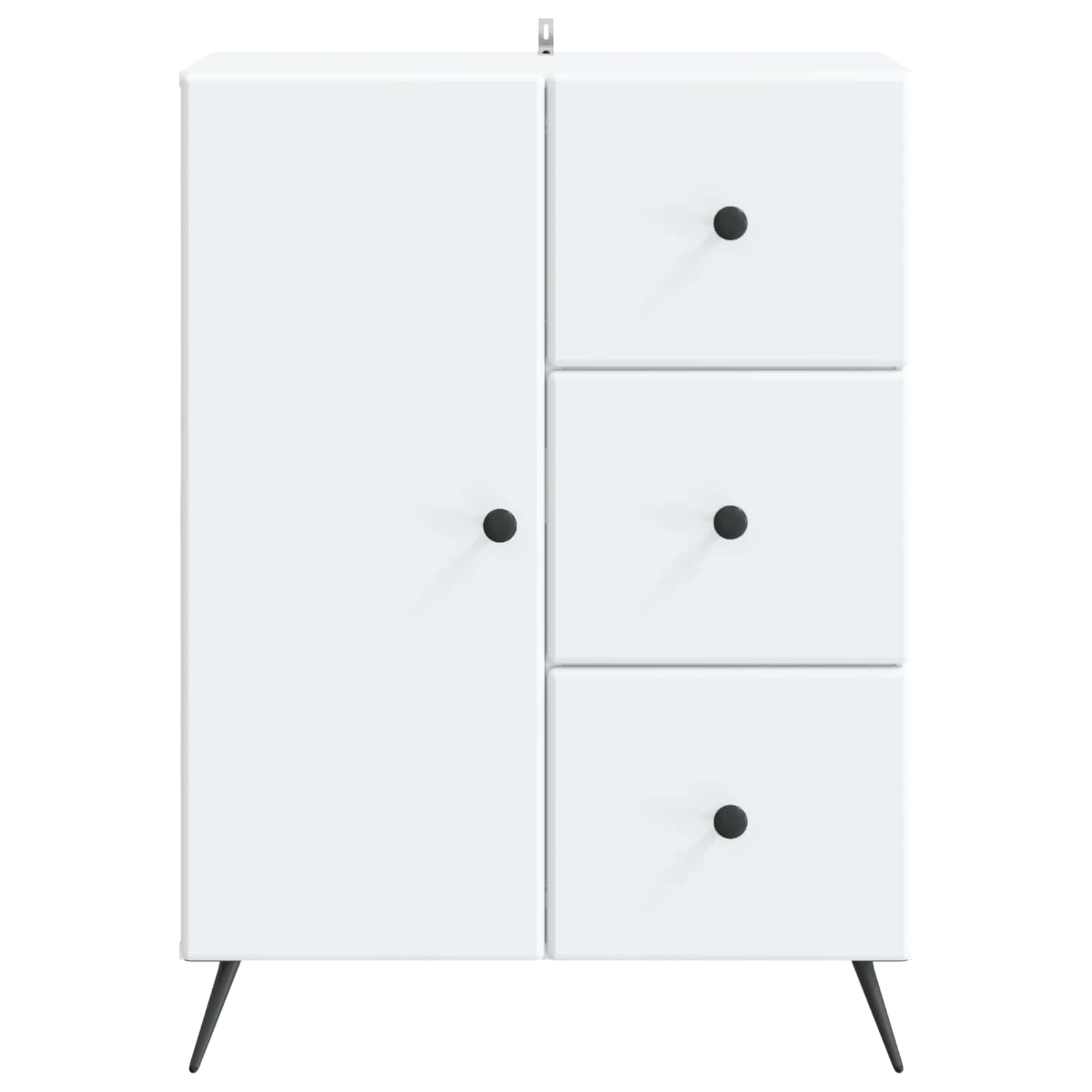 Sideboard mit Schubladen Weiß 66 x 34,5 x 90 cm Holzwerkstoff