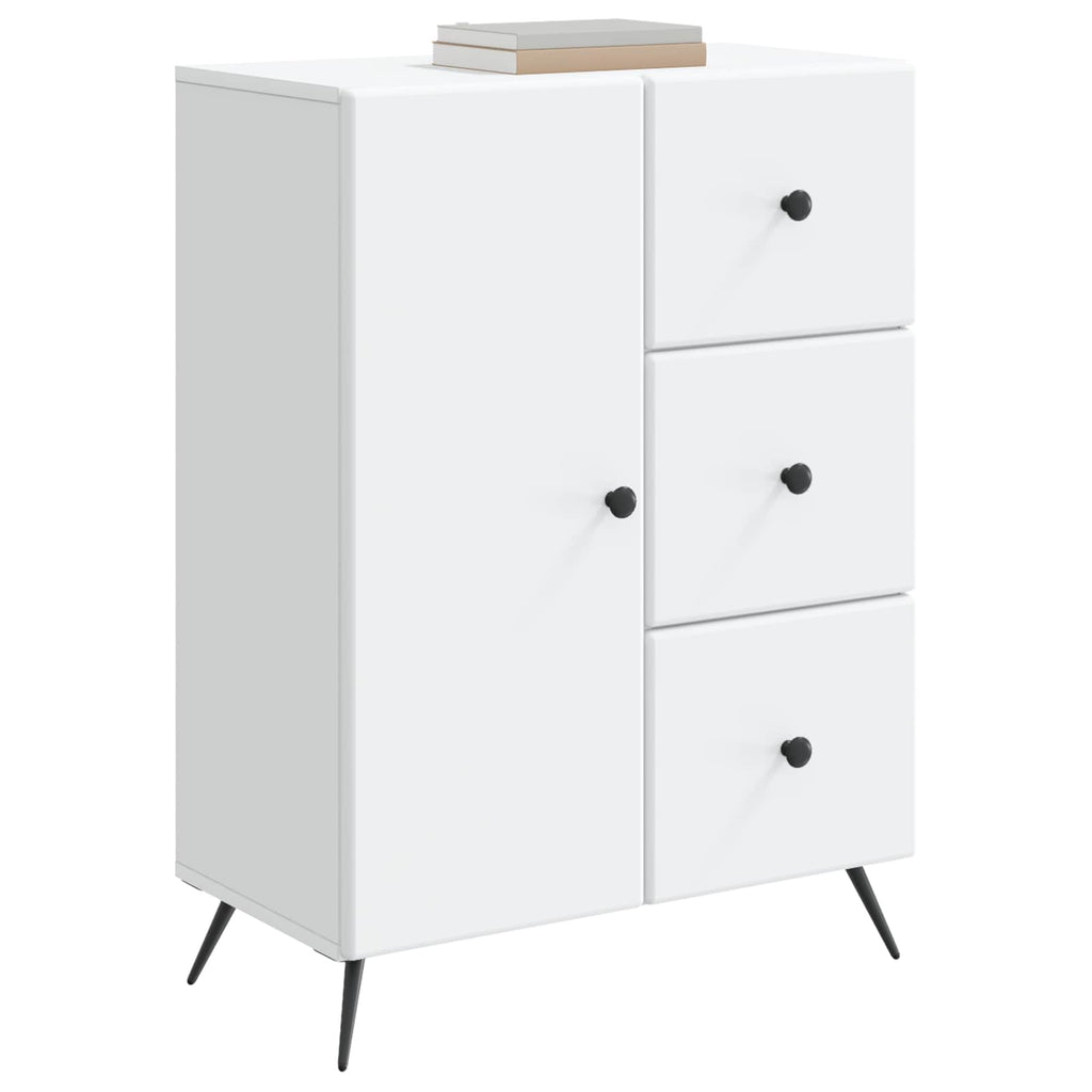 Sideboard mit Schubladen Weiß 66 x 34,5 x 90 cm Holzwerkstoff