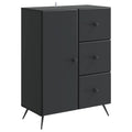 Sideboard Schwarz 66 x 34,5 x 90 cm Holzwerkstoff