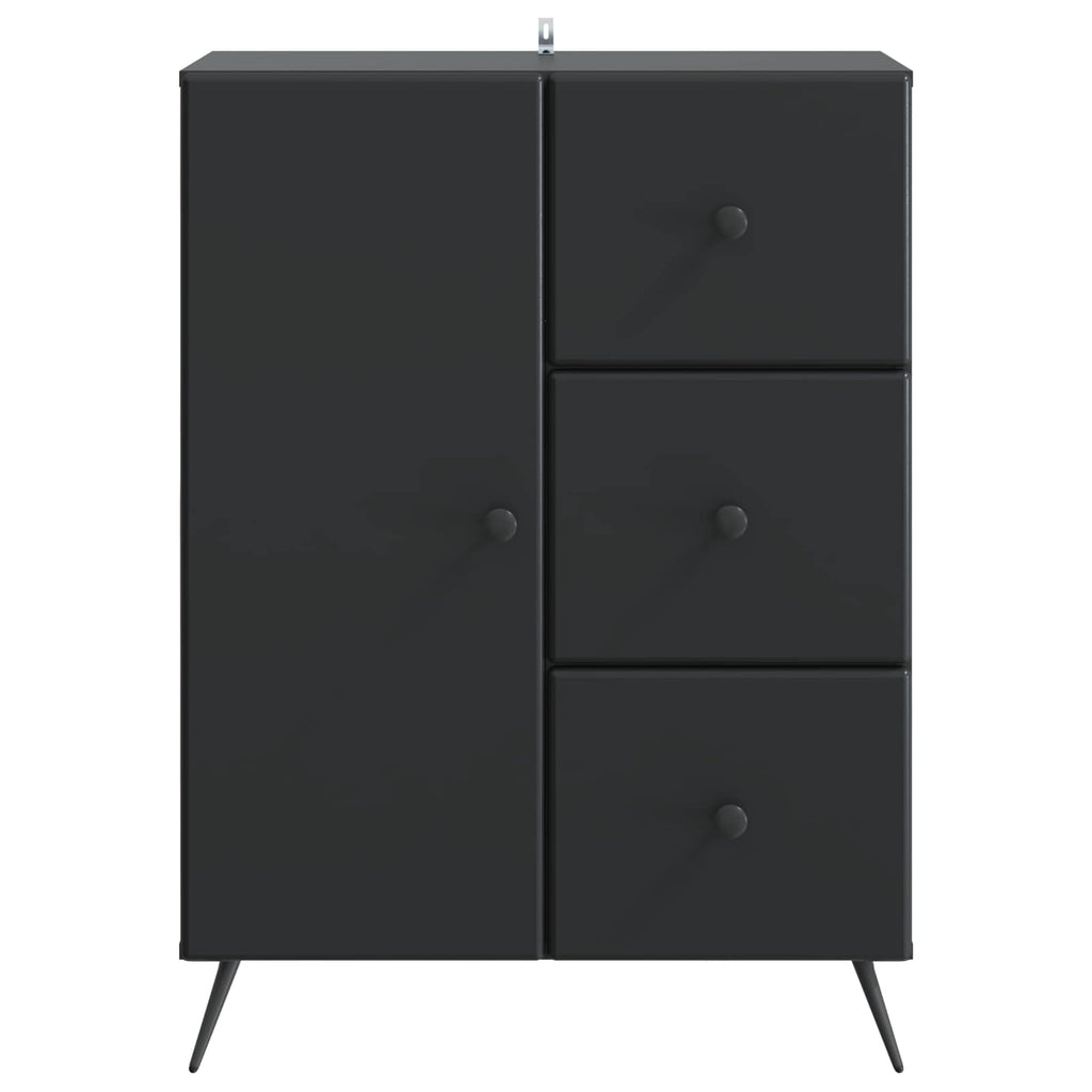 Sideboard Schwarz 66 x 34,5 x 90 cm Holzwerkstoff