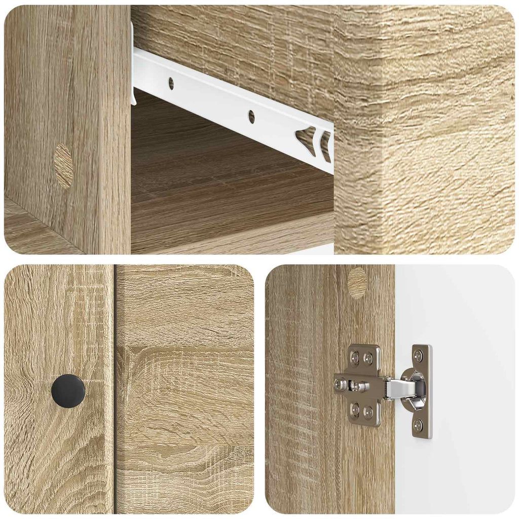 Sideboard Sonoma-Eiche 66 x 34,5 x 90 cm Holzwerkstoff