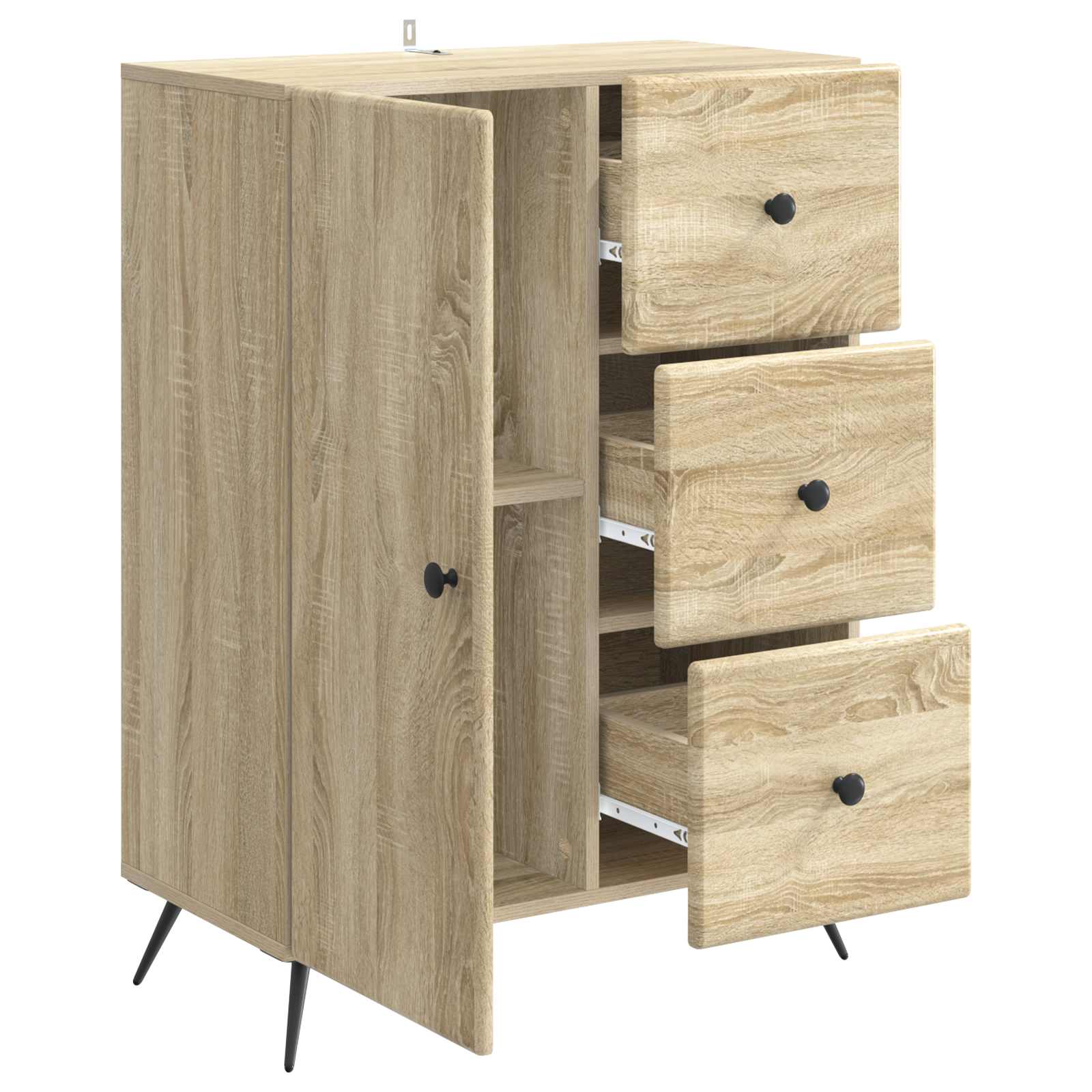 Sideboard Sonoma-Eiche 66 x 34,5 x 90 cm Holzwerkstoff