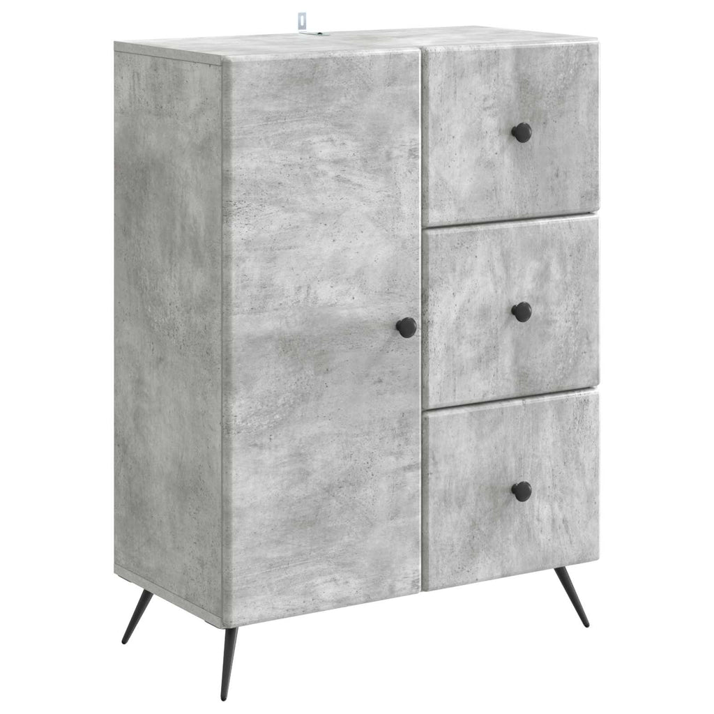 Sideboard Betongrau 66 x 34,5 x 90 cm Holzwerkstoff