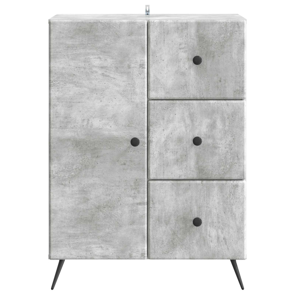 Sideboard Betongrau 66 x 34,5 x 90 cm Holzwerkstoff
