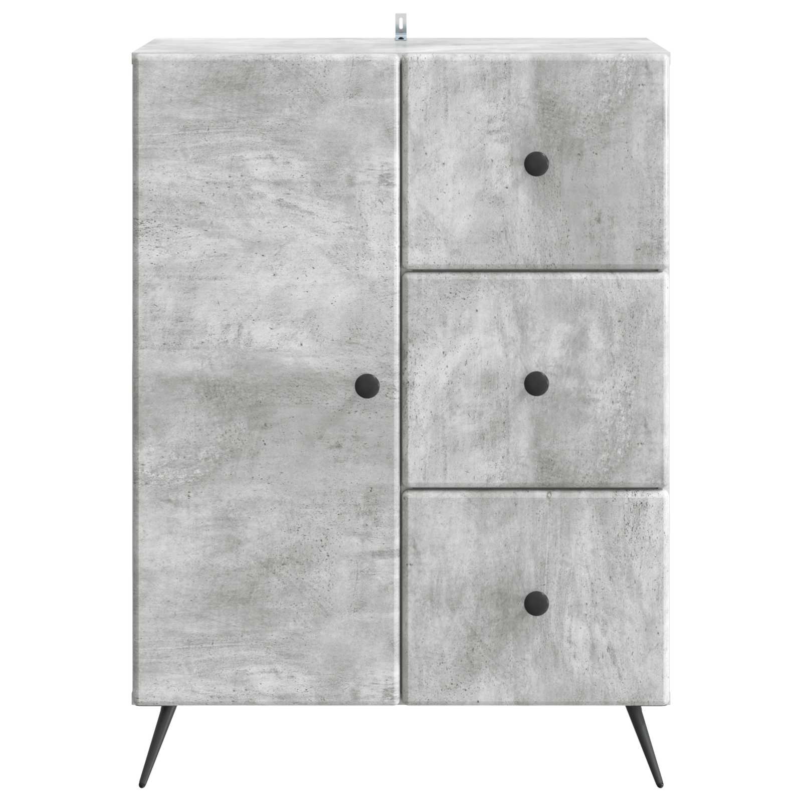 Sideboard Betongrau 66 x 34,5 x 90 cm Holzwerkstoff