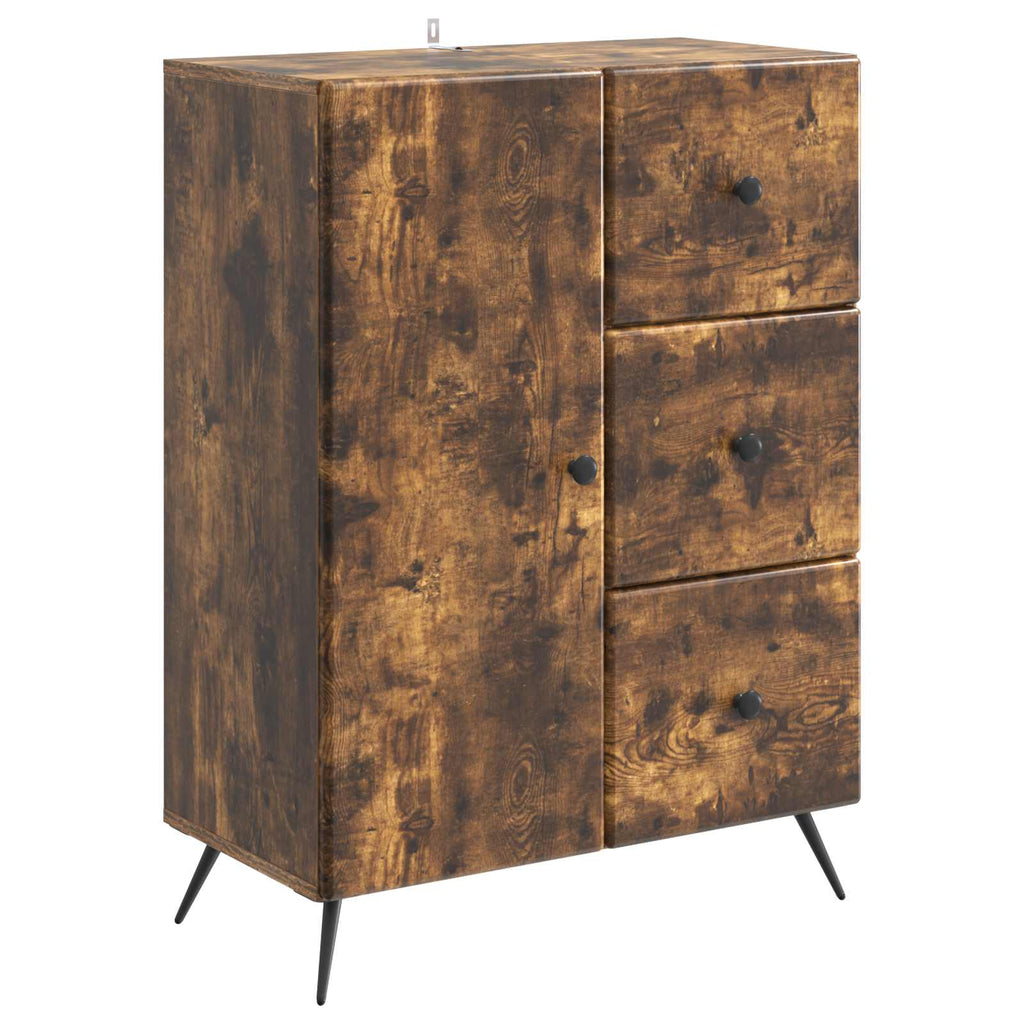 Sideboard Geräucherte Eiche 66 x 34,5 x 90 cm Holzwerkstoff
