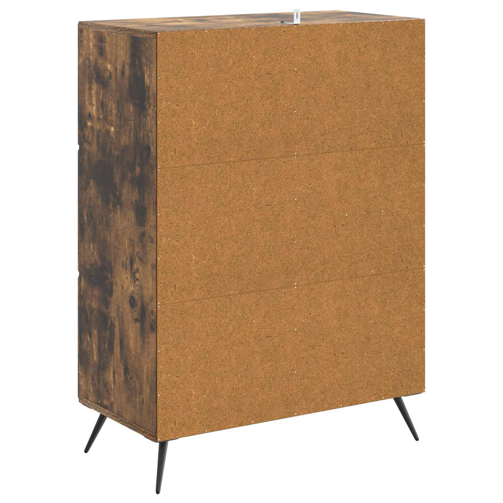 Sideboard Geräucherte Eiche 66 x 34,5 x 90 cm Holzwerkstoff