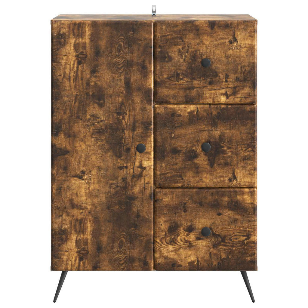 Sideboard Geräucherte Eiche 66 x 34,5 x 90 cm Holzwerkstoff