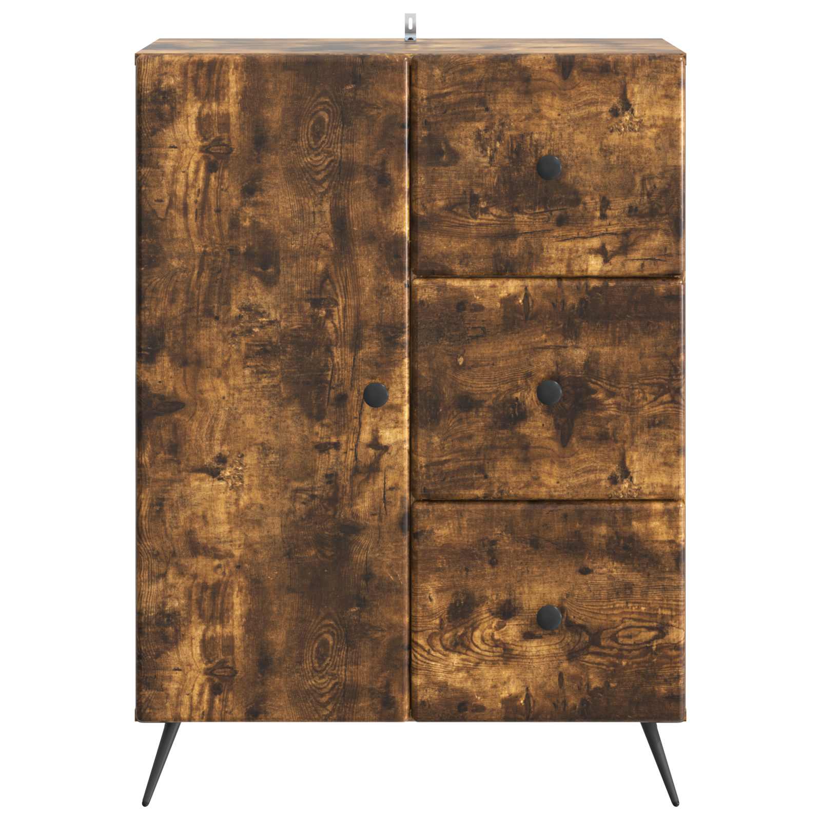 Sideboard Geräucherte Eiche 66 x 34,5 x 90 cm Holzwerkstoff