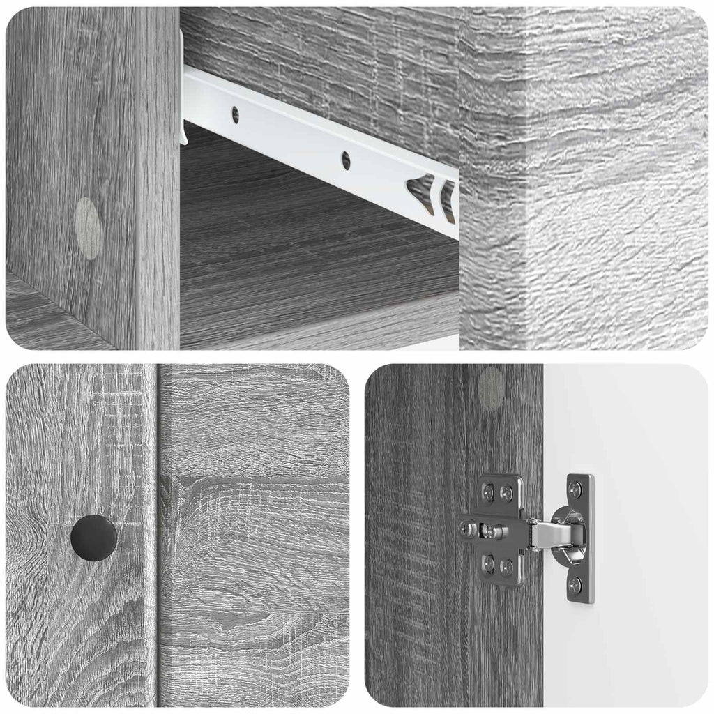 Sideboard Graues Sonoma 66 x 34,5 x 90 cm Holzwerkstoff