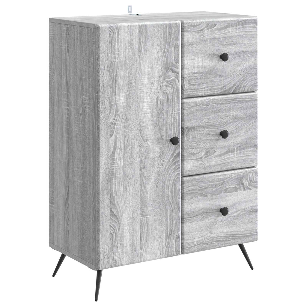 Sideboard Graues Sonoma 66 x 34,5 x 90 cm Holzwerkstoff