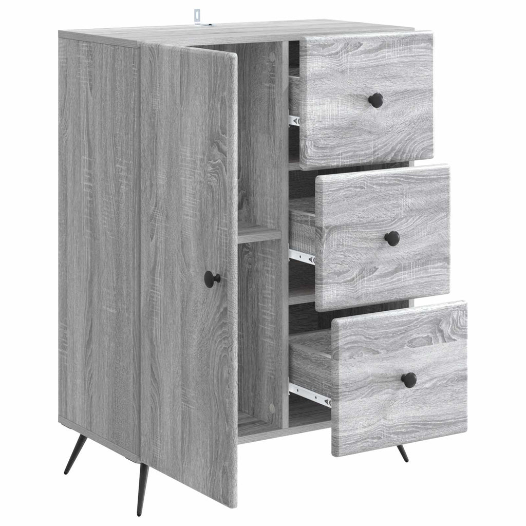 Sideboard Graues Sonoma 66 x 34,5 x 90 cm Holzwerkstoff