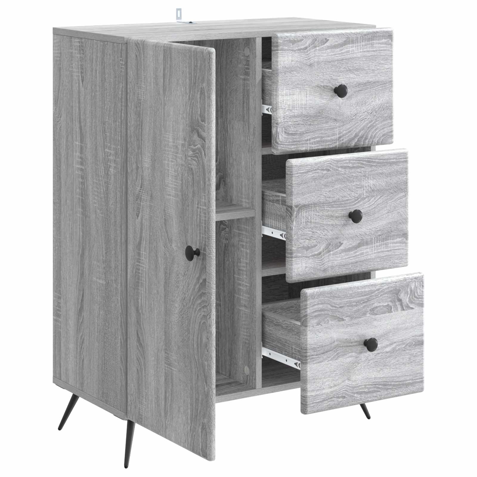 Sideboard Graues Sonoma 66 x 34,5 x 90 cm Holzwerkstoff