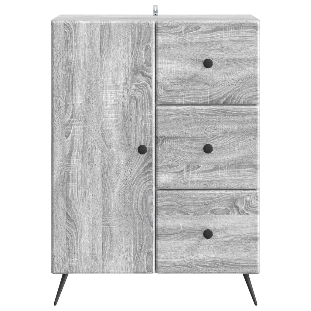 Sideboard Graues Sonoma 66 x 34,5 x 90 cm Holzwerkstoff
