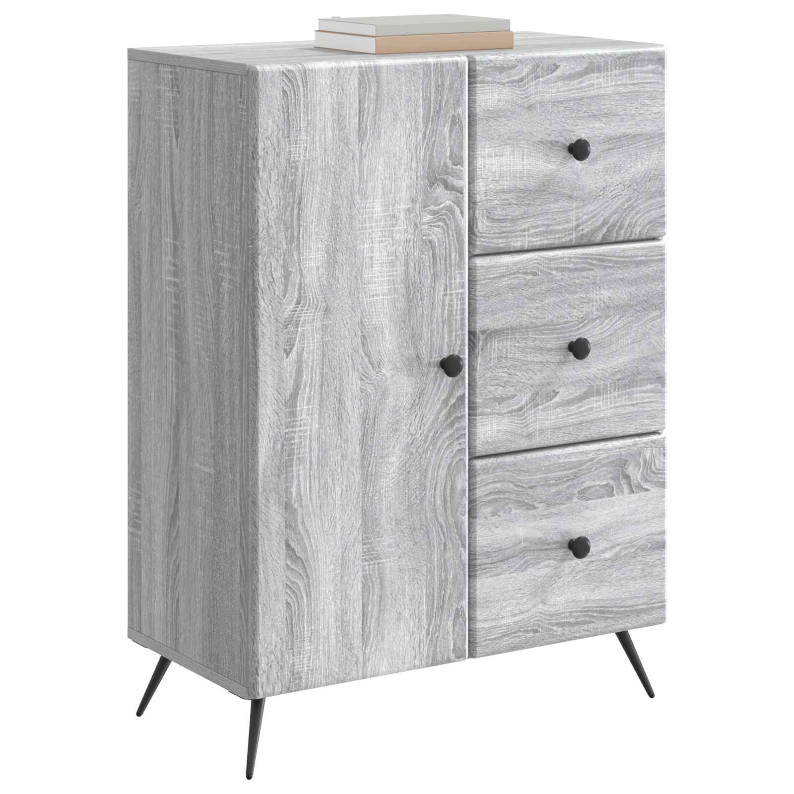 Sideboard Graues Sonoma 66 x 34,5 x 90 cm Holzwerkstoff