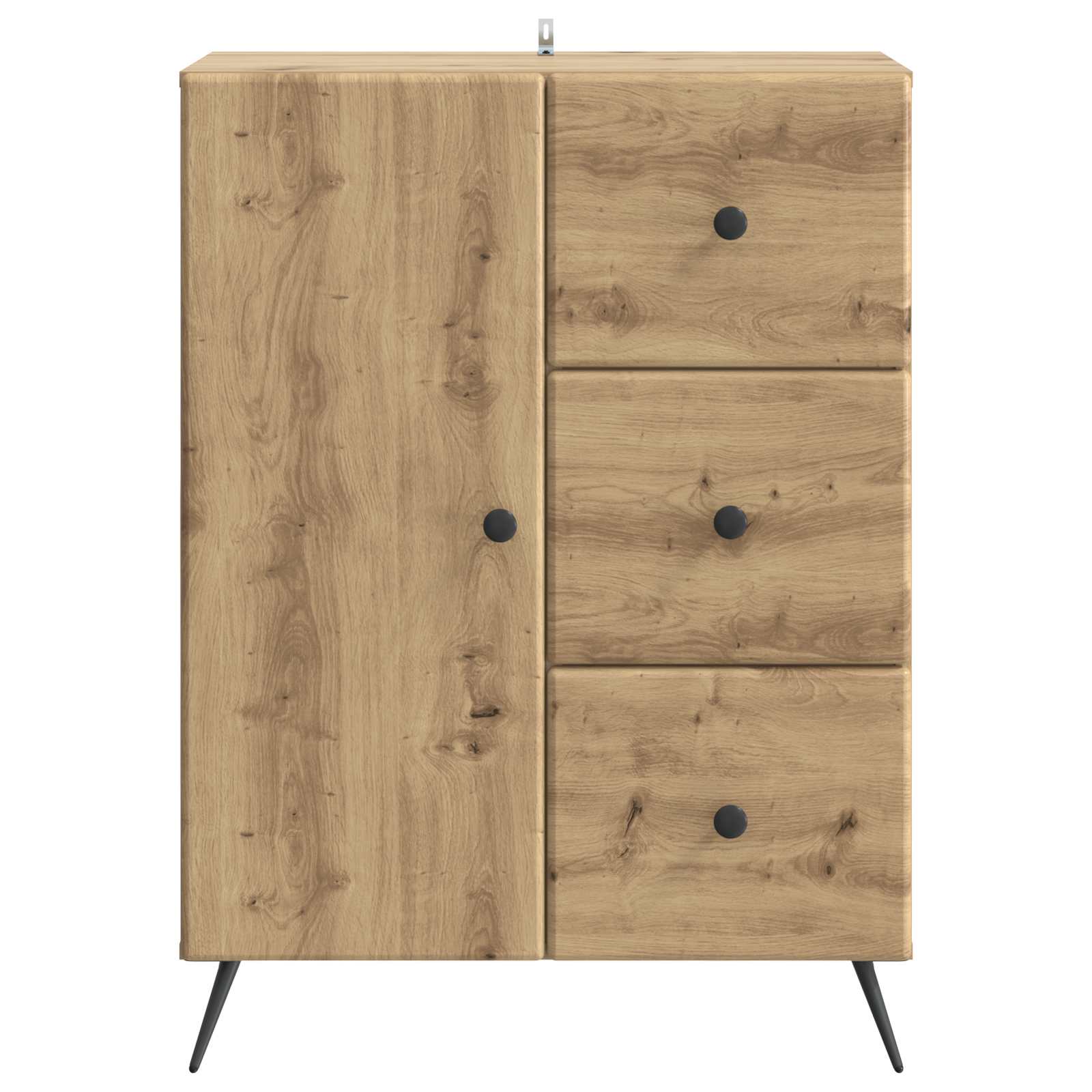 Sideboard Artisan-Eiche 66 x 34,5 x 90 cm Holzwerkstoff