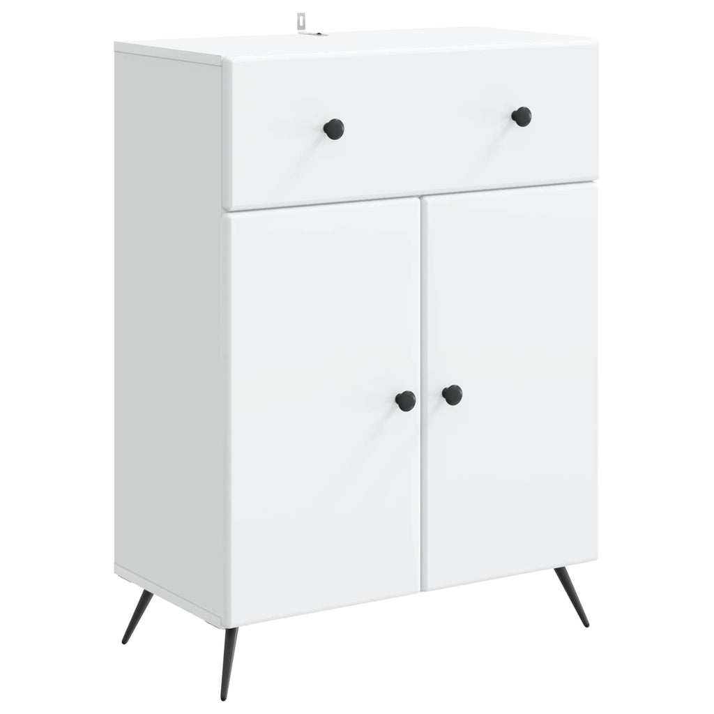 Sideboard mit Schubladen Weiß 66 x 34,5 x 90 cm Holzwerkstoff