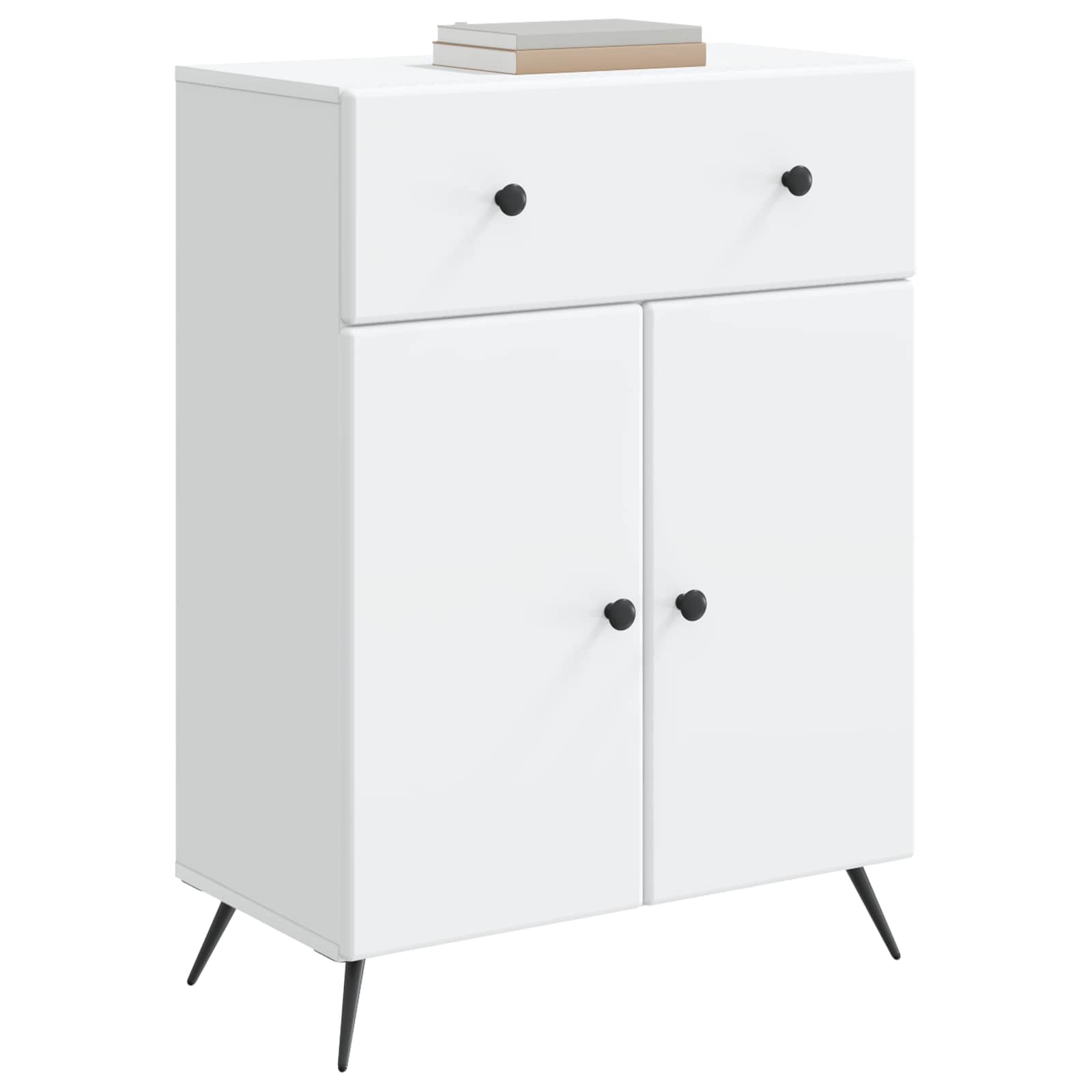 Sideboard mit Schubladen Weiß 66 x 34,5 x 90 cm Holzwerkstoff