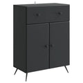Sideboard Schwarz 66 x 34,5 x 90 cm Holzwerkstoff