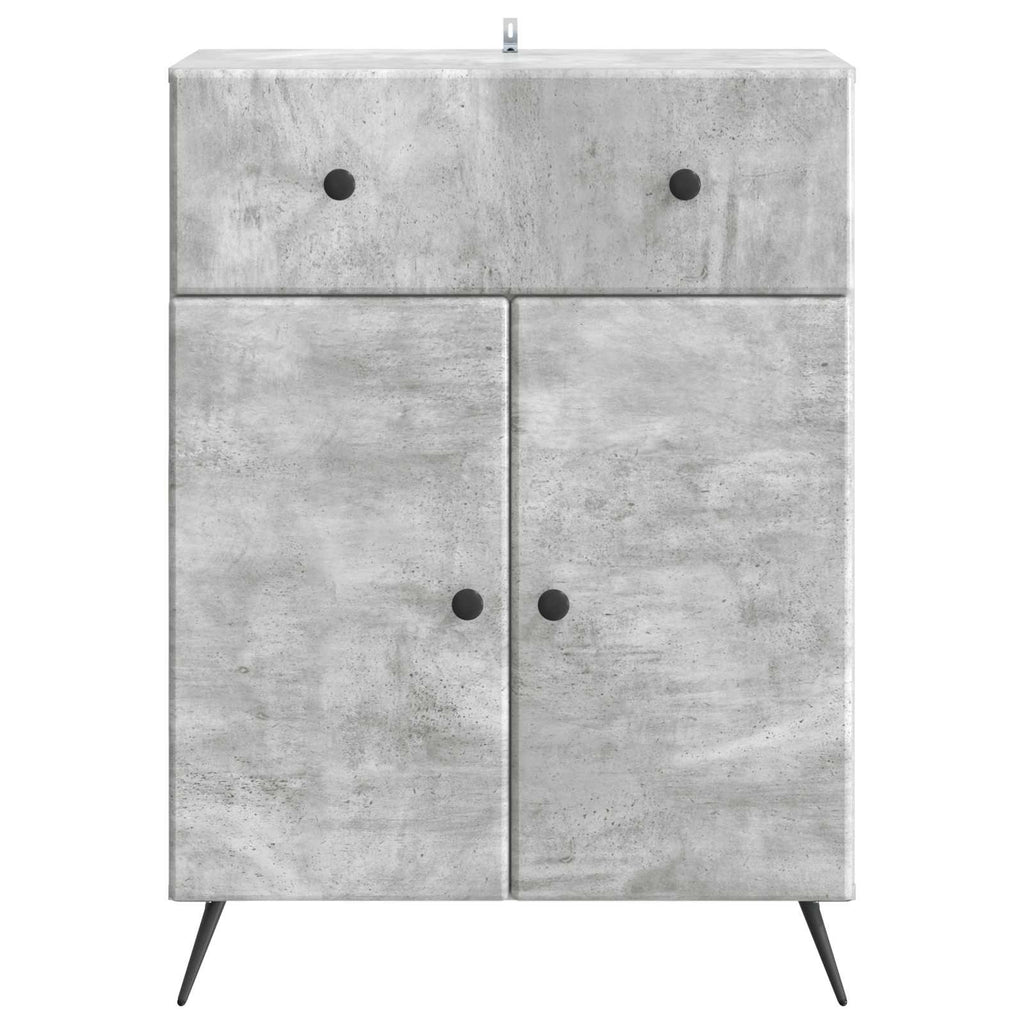 Sideboard Betongrau 66 x 34,5 x 90 cm Holzwerkstoff