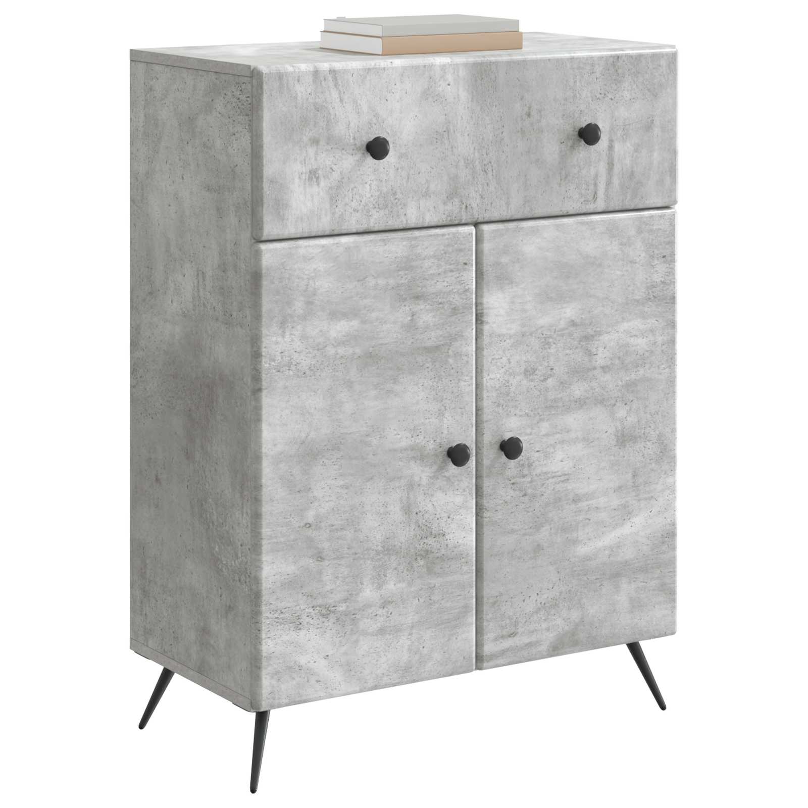 Sideboard Betongrau 66 x 34,5 x 90 cm Holzwerkstoff
