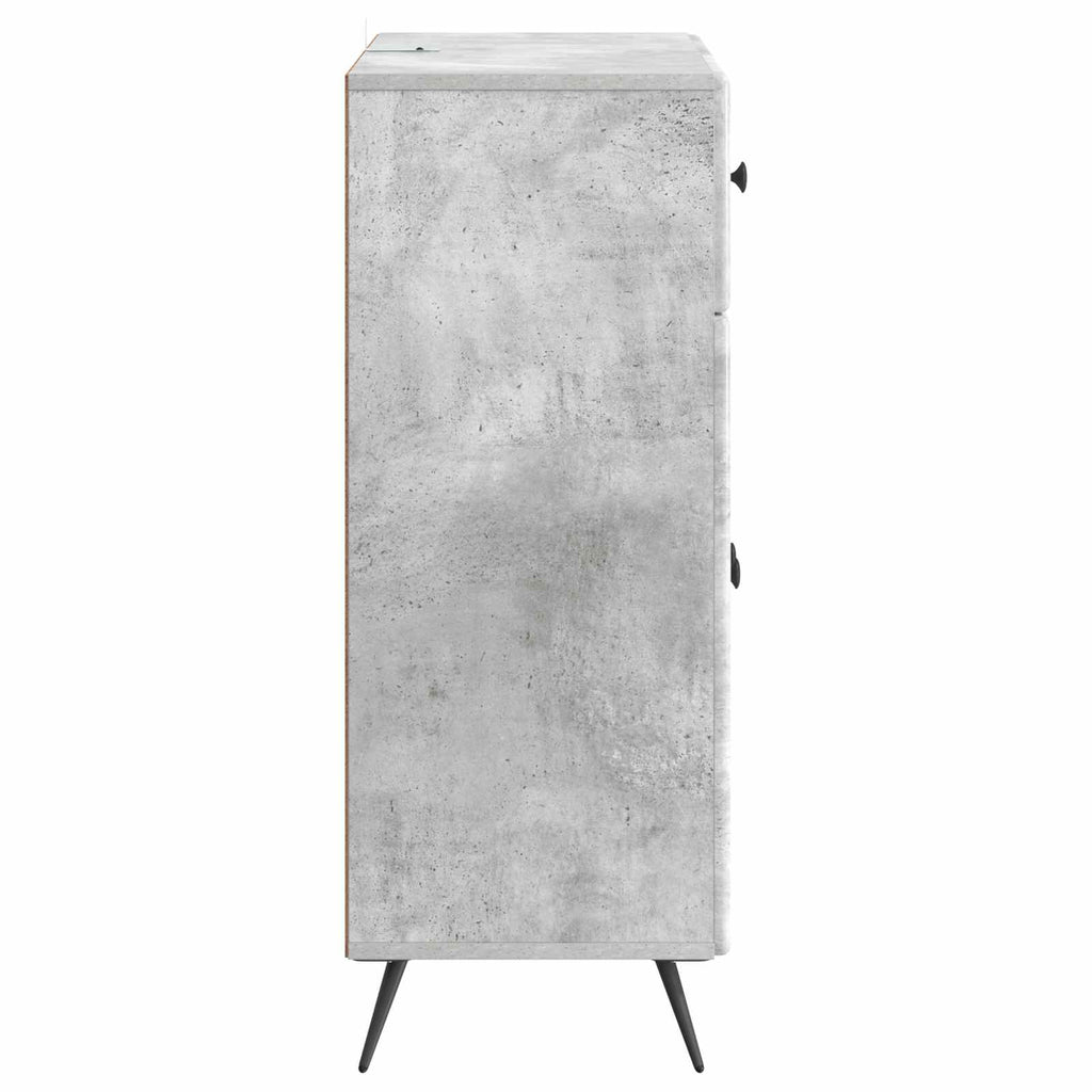 Sideboard Betongrau 66 x 34,5 x 90 cm Holzwerkstoff