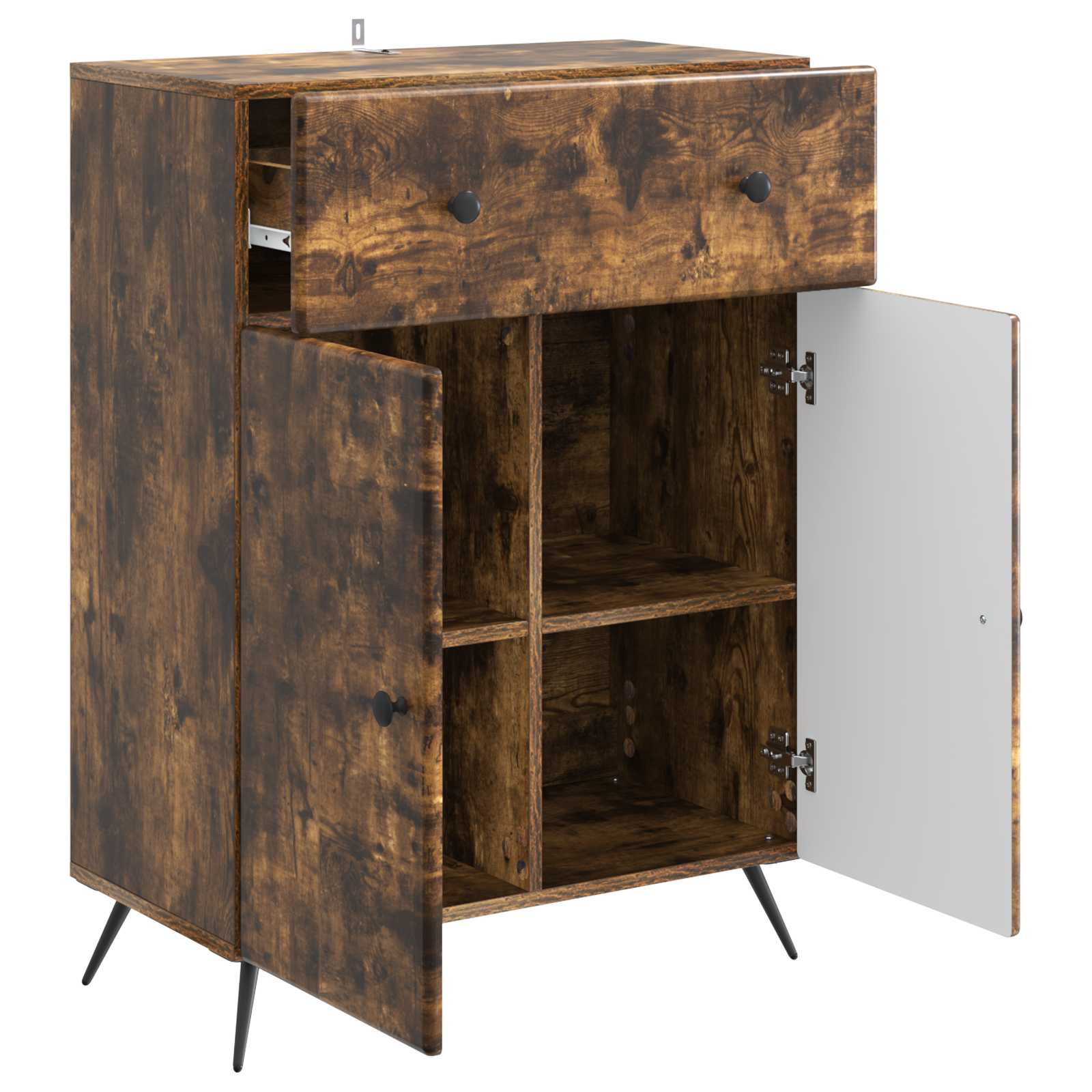 Sideboard Geräucherte Eiche 66 x 34,5 x 90 cm Holzwerkstoff