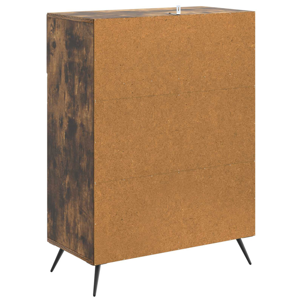 Sideboard Geräucherte Eiche 66 x 34,5 x 90 cm Holzwerkstoff