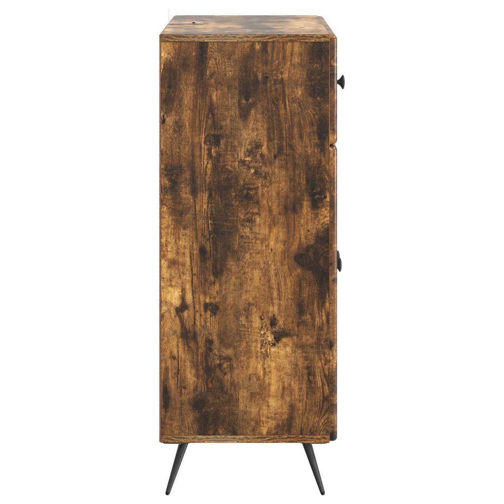 Sideboard Geräucherte Eiche 66 x 34,5 x 90 cm Holzwerkstoff