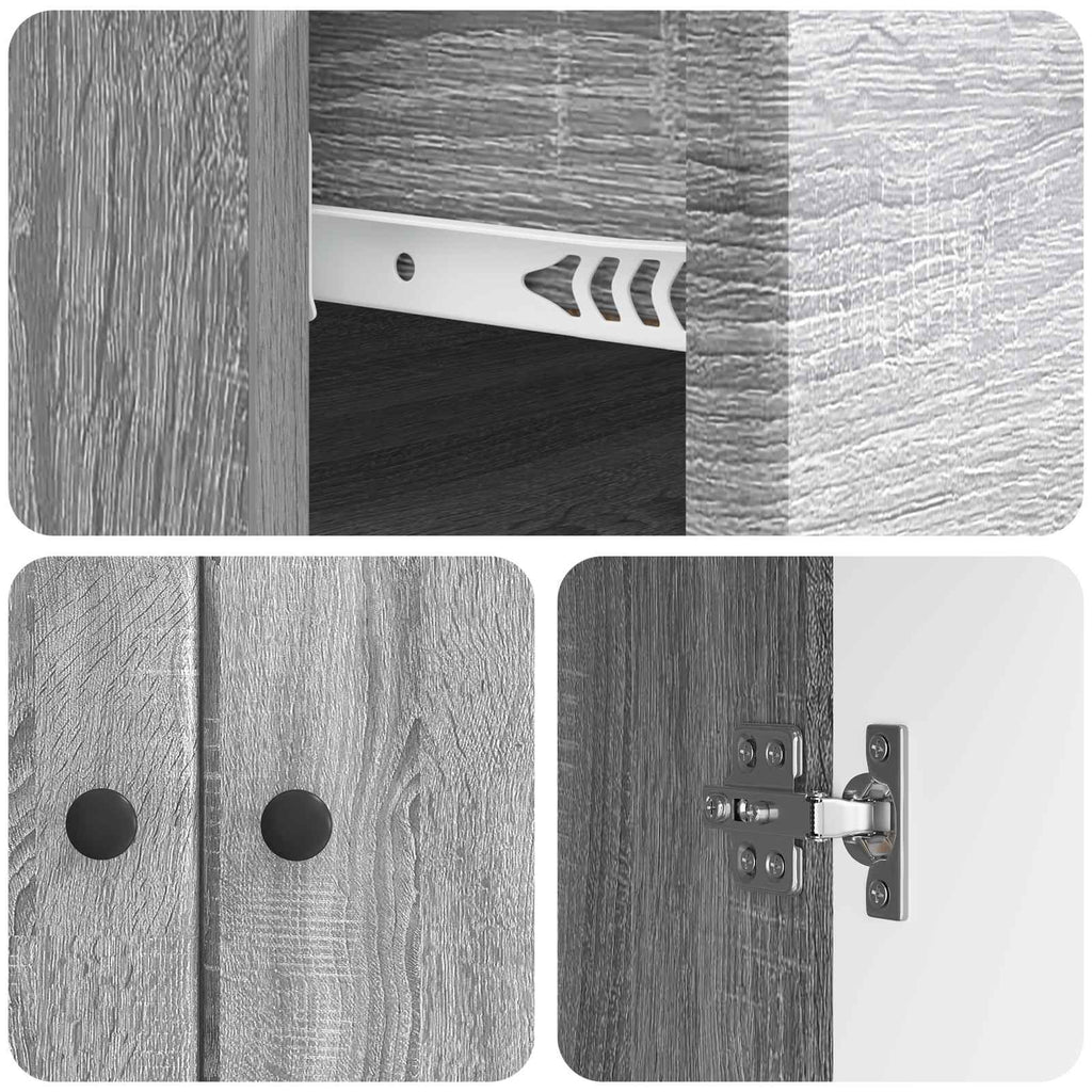 Sideboard Graues Sonoma 66 x 34,5 x 90 cm Holzwerkstoff