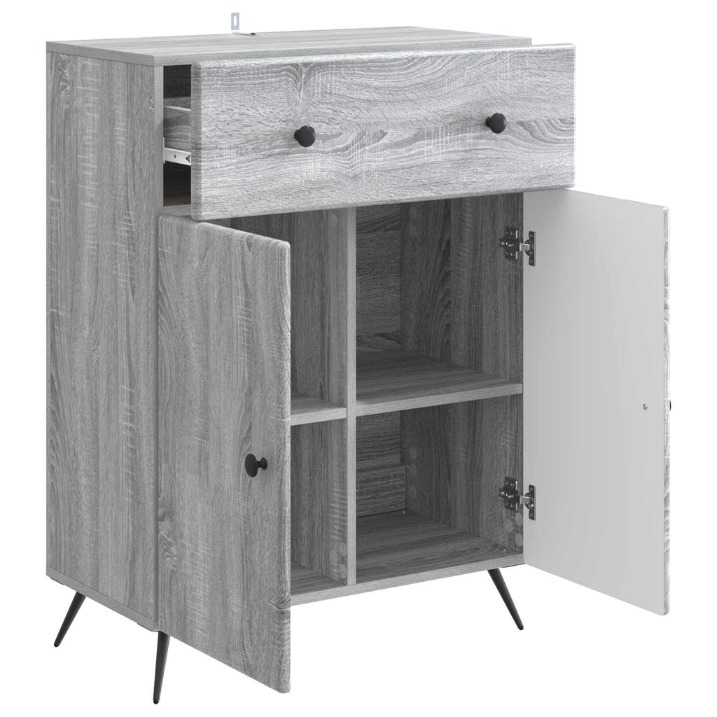 Sideboard Graues Sonoma 66 x 34,5 x 90 cm Holzwerkstoff