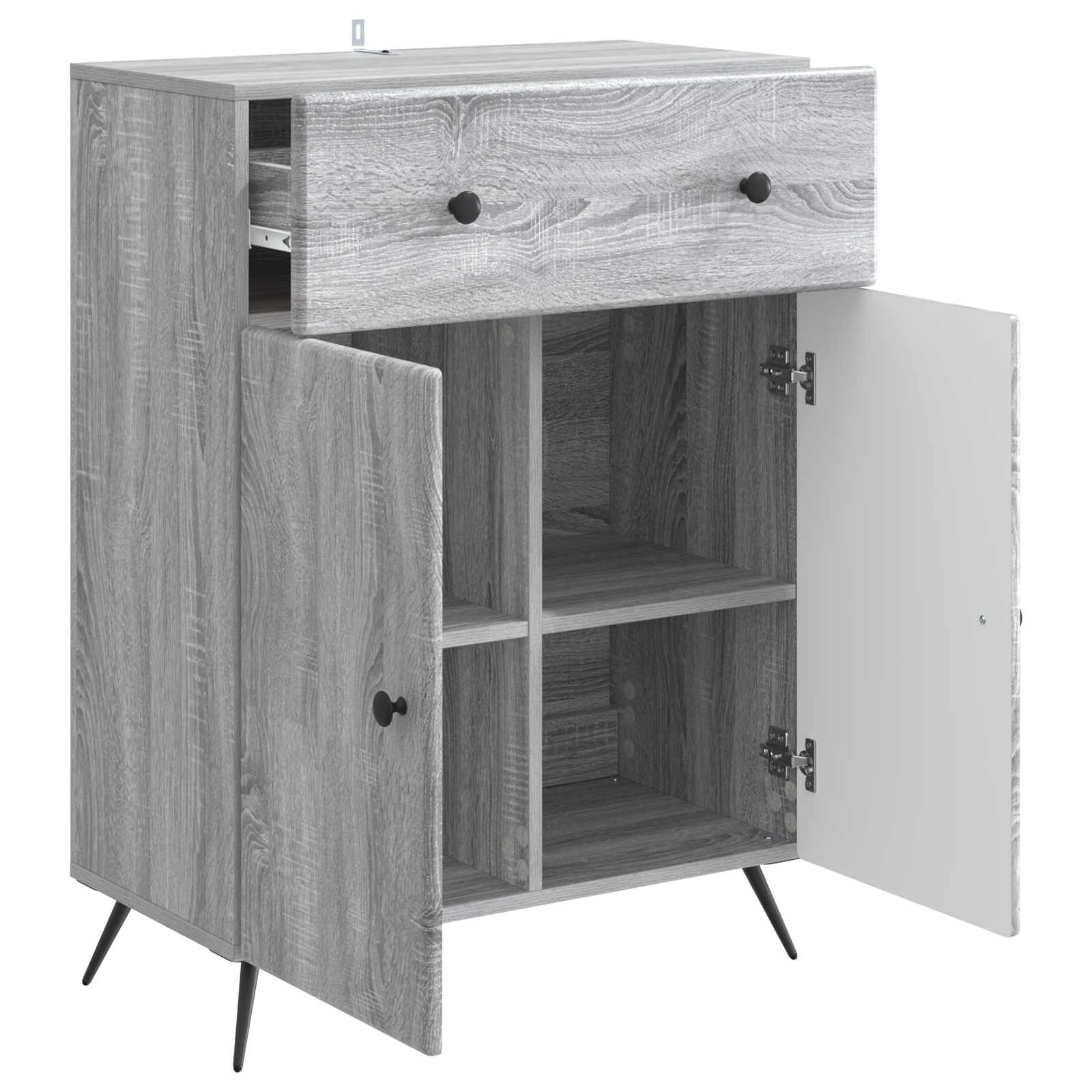 Sideboard Graues Sonoma 66 x 34,5 x 90 cm Holzwerkstoff