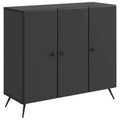 Sideboard Schwarz 89 x 34,5 x 80 cm Holzwerkstoff