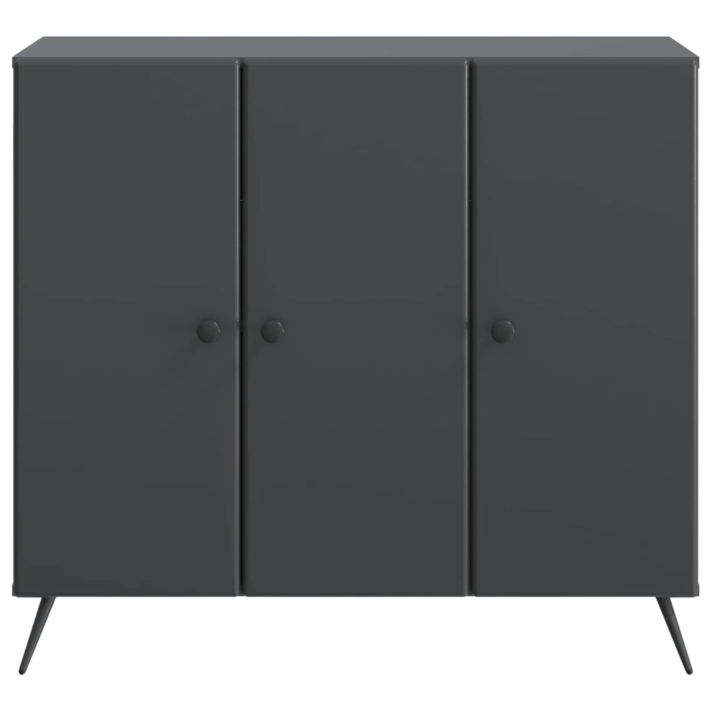 Sideboard Schwarz 89 x 34,5 x 80 cm Holzwerkstoff