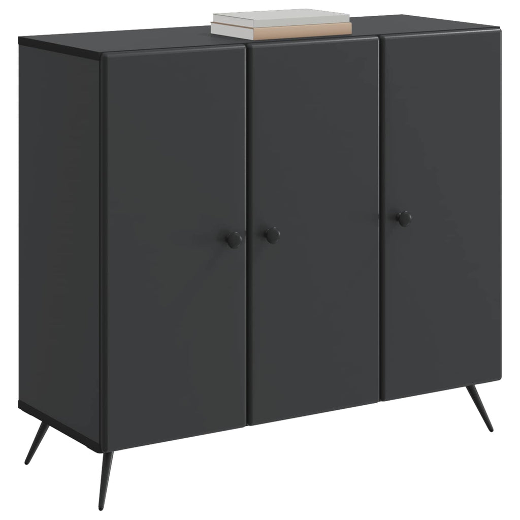 Sideboard Schwarz 89 x 34,5 x 80 cm Holzwerkstoff