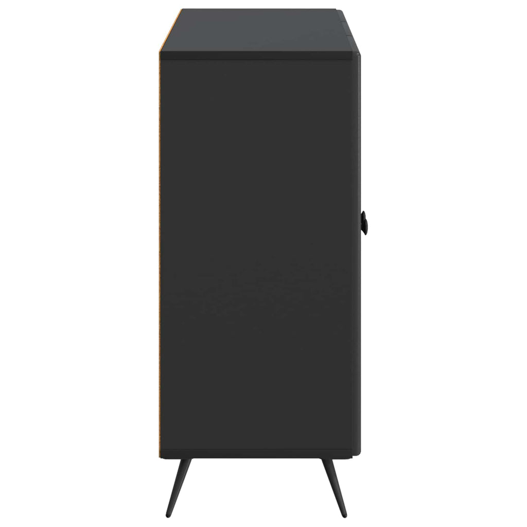 Sideboard Schwarz 89 x 34,5 x 80 cm Holzwerkstoff