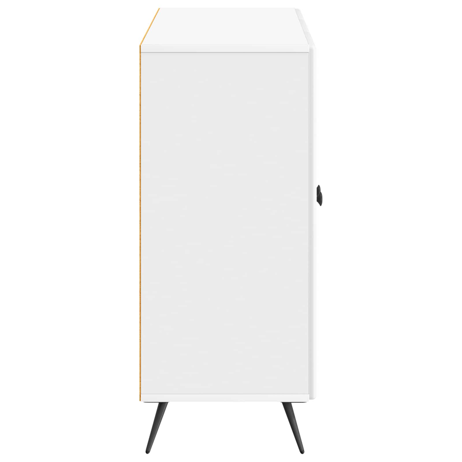 Sideboard Hochglanz Weiß 89 x 34,5 x 80 cm Holzwerkstoff