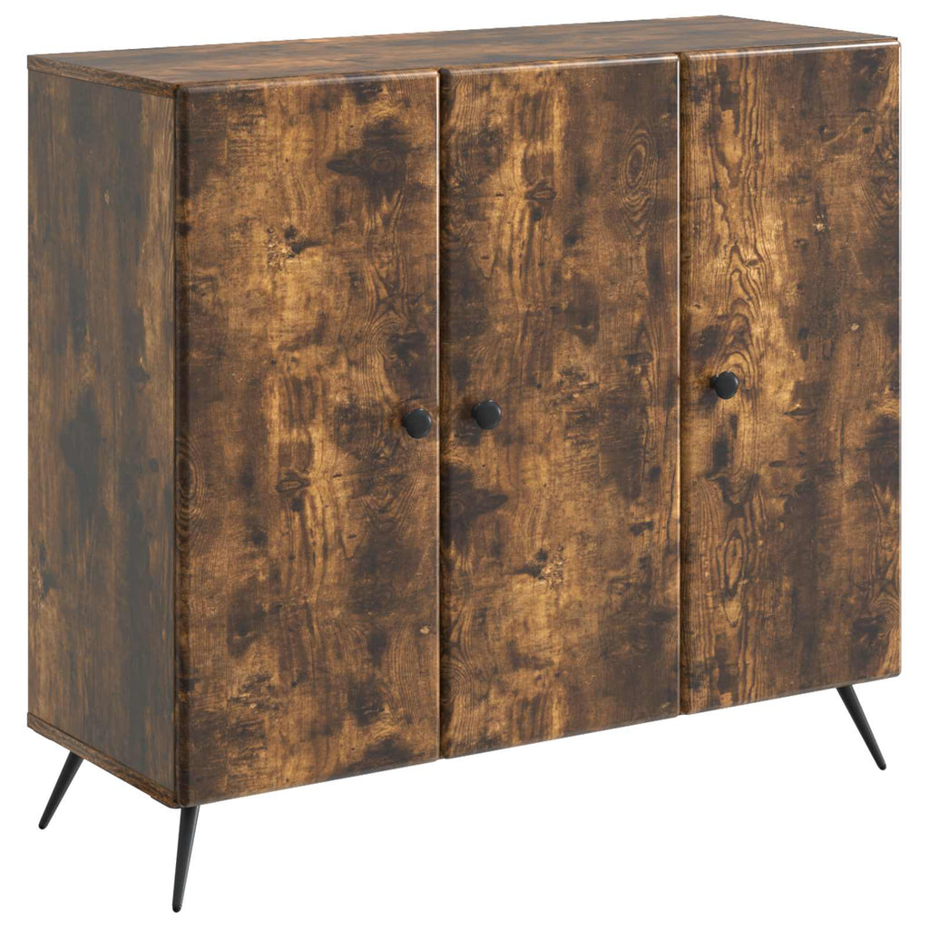 Sideboard Geräucherte Eiche 89 x 34,5 x 80 cm Holzwerkstoff