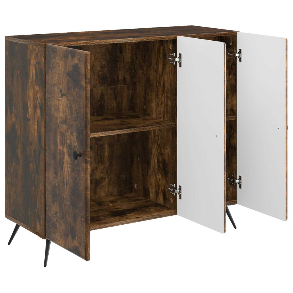 Sideboard Geräucherte Eiche 89 x 34,5 x 80 cm Holzwerkstoff