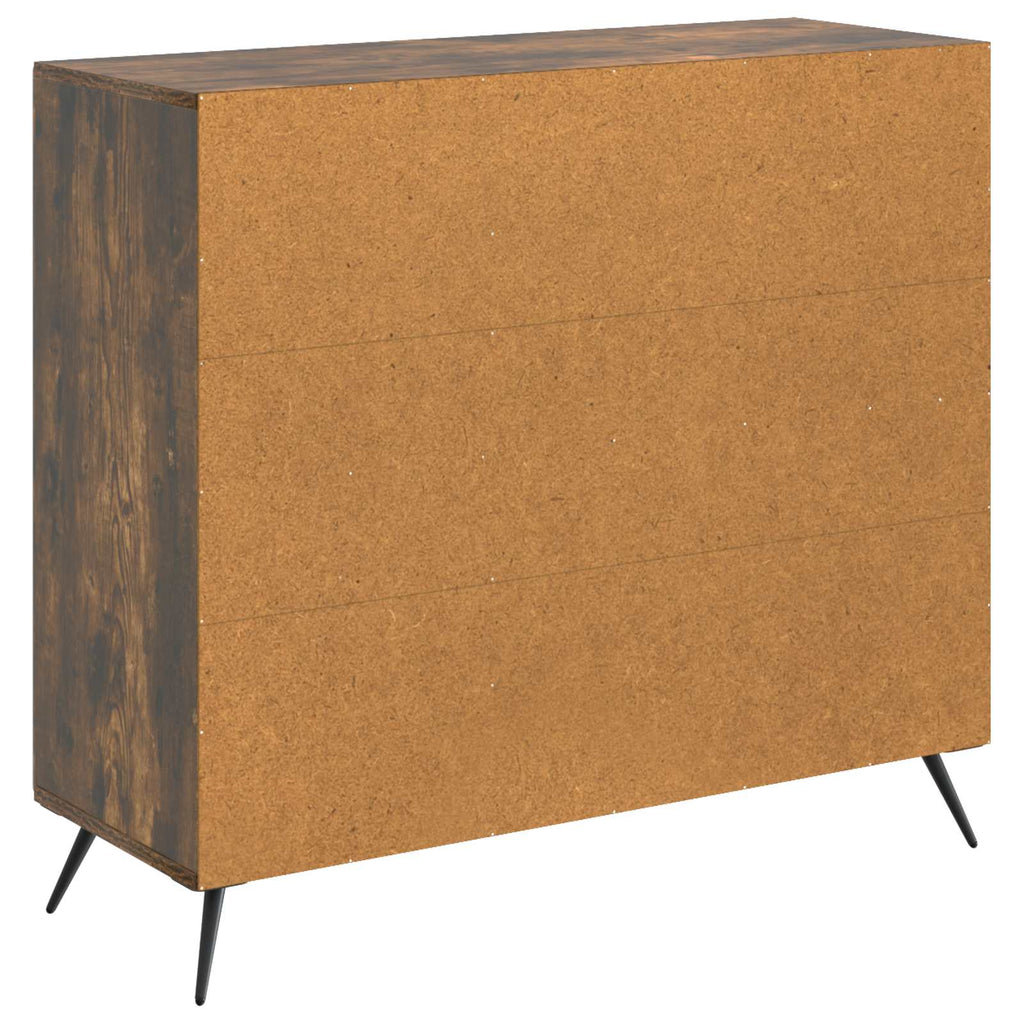 Sideboard Geräucherte Eiche 89 x 34,5 x 80 cm Holzwerkstoff