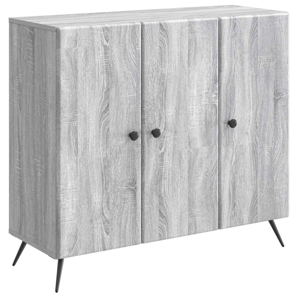 Sideboard Graues Sonoma 89 x 34,5 x 80 cm Holzwerkstoff
