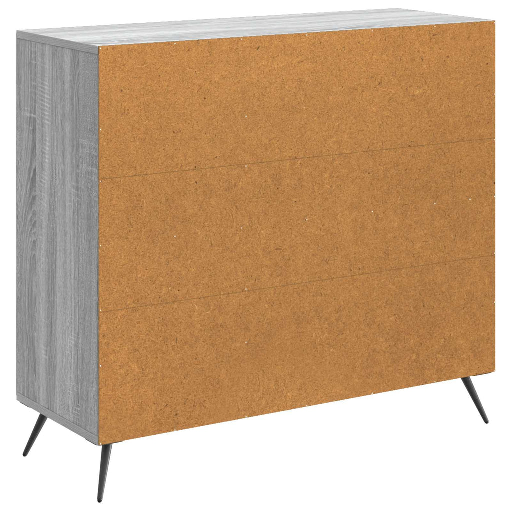 Sideboard Graues Sonoma 89 x 34,5 x 80 cm Holzwerkstoff