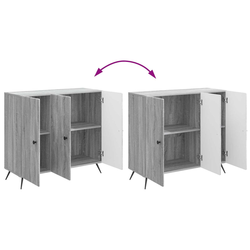 Sideboard Graues Sonoma 89 x 34,5 x 80 cm Holzwerkstoff
