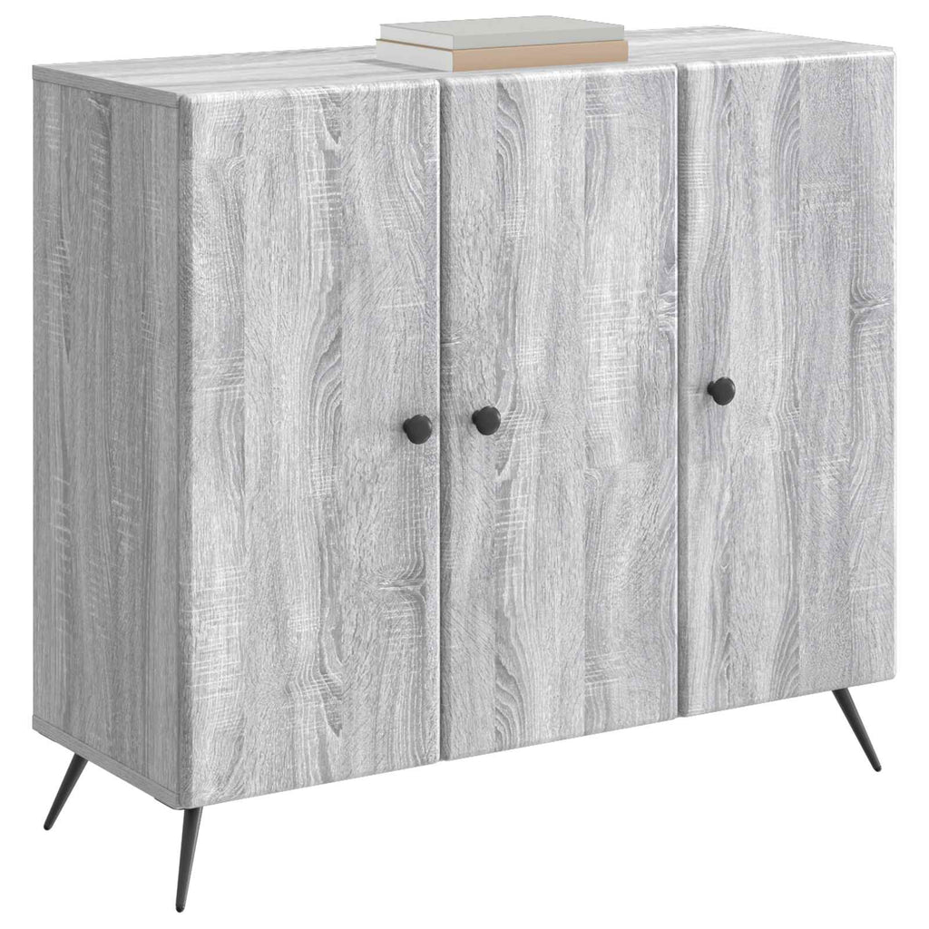 Sideboard Graues Sonoma 89 x 34,5 x 80 cm Holzwerkstoff