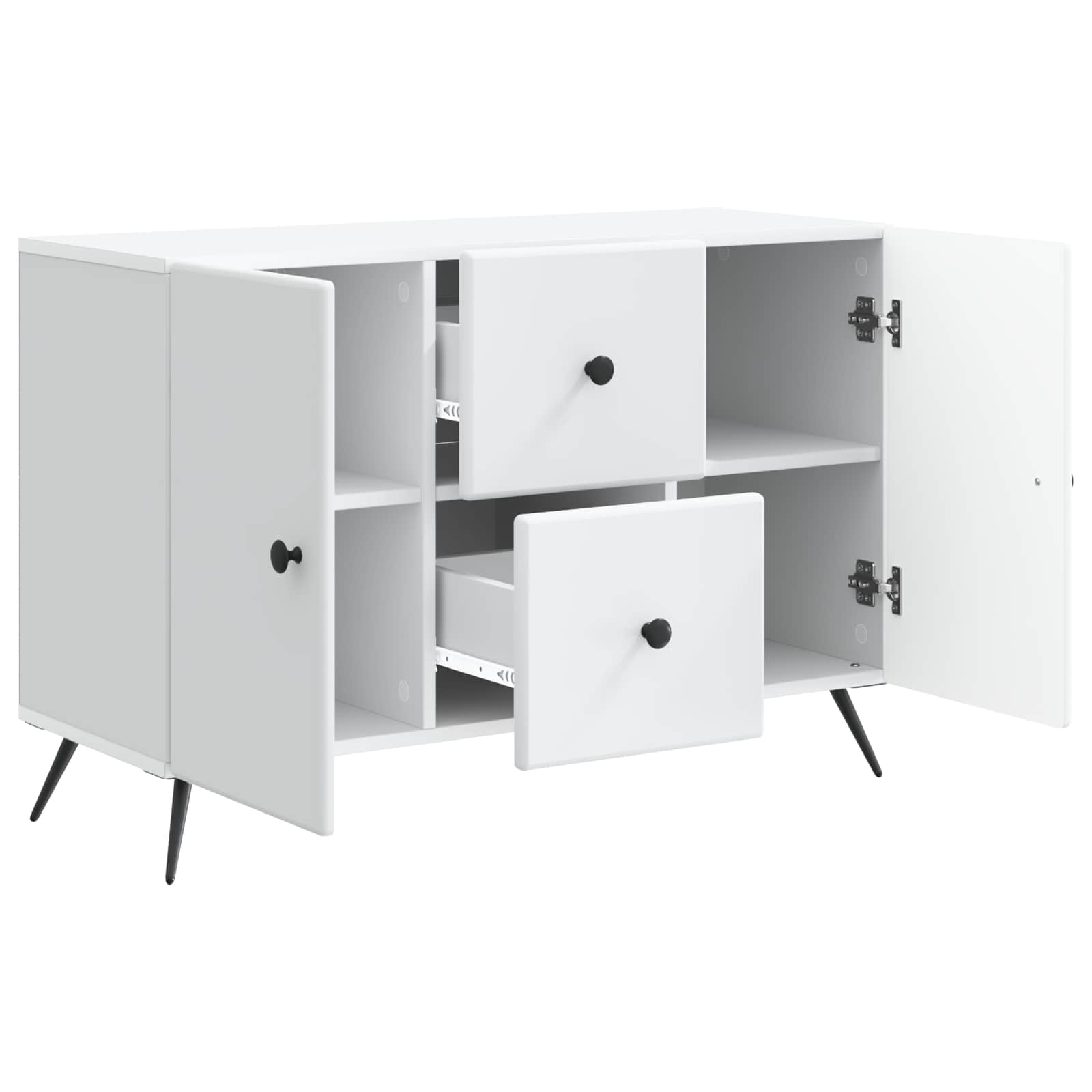 Sideboard mit Schubladen Weiß 89 x 34,5 x 60 cm Holzwerkstoff